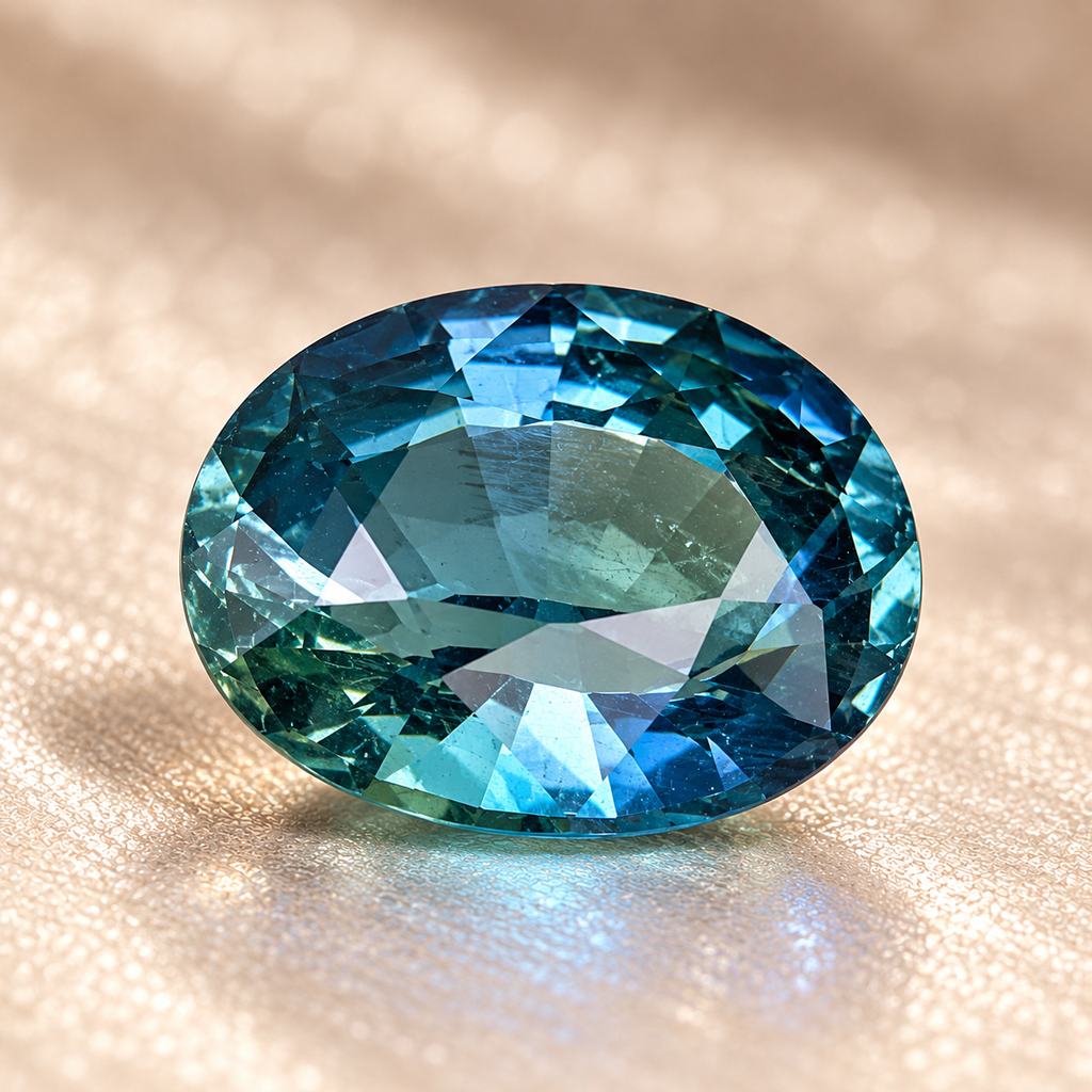 Unheated Teal Sapphire – 1.11 Carats - Oval Cut - Certified