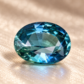 Unheated Teal Sapphire – 1.11 Carats - Oval Cut - Certified