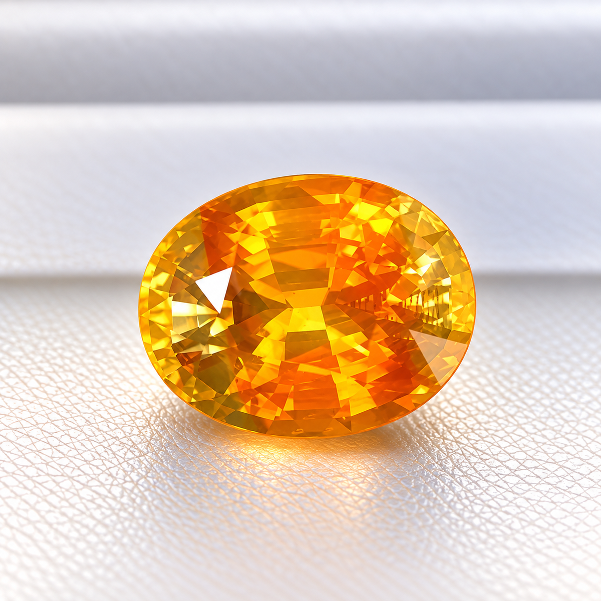 Natural Orange-Yellow Bi-Color Sapphire - (H) – 8.48 Carats - Belleraphone Certified